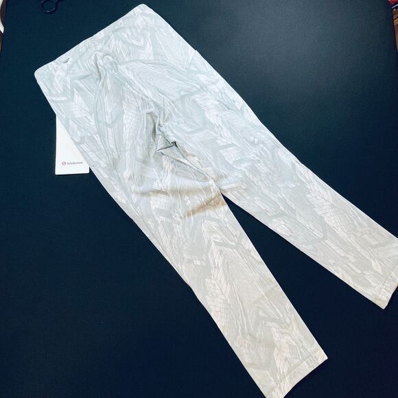 ~ NEW! Sz 4 Lululemon Swift Speed High-Rise Crop, 21" Light Gray Green Blue Lulu - Picture 6 of 16